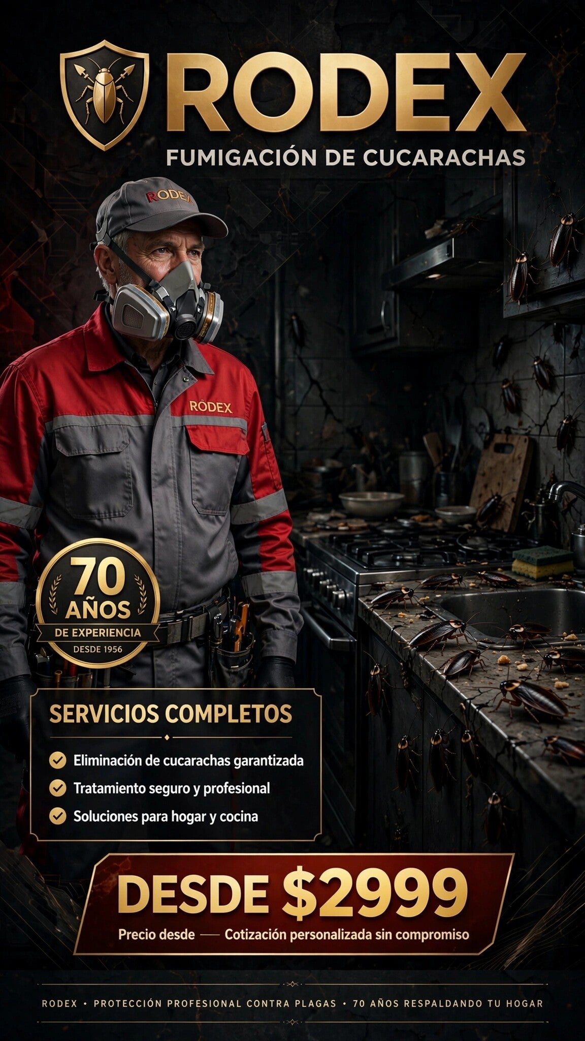 Control efectivo de chinches y cucarachas GAM Fumigación profesional contra chinches y cucarachas GAM Eliminación rápida de chinches y cucarachas GAM Servicios especializados contra plagas en la GAM Tratamiento profesional para chinches y cucarachas GAM P