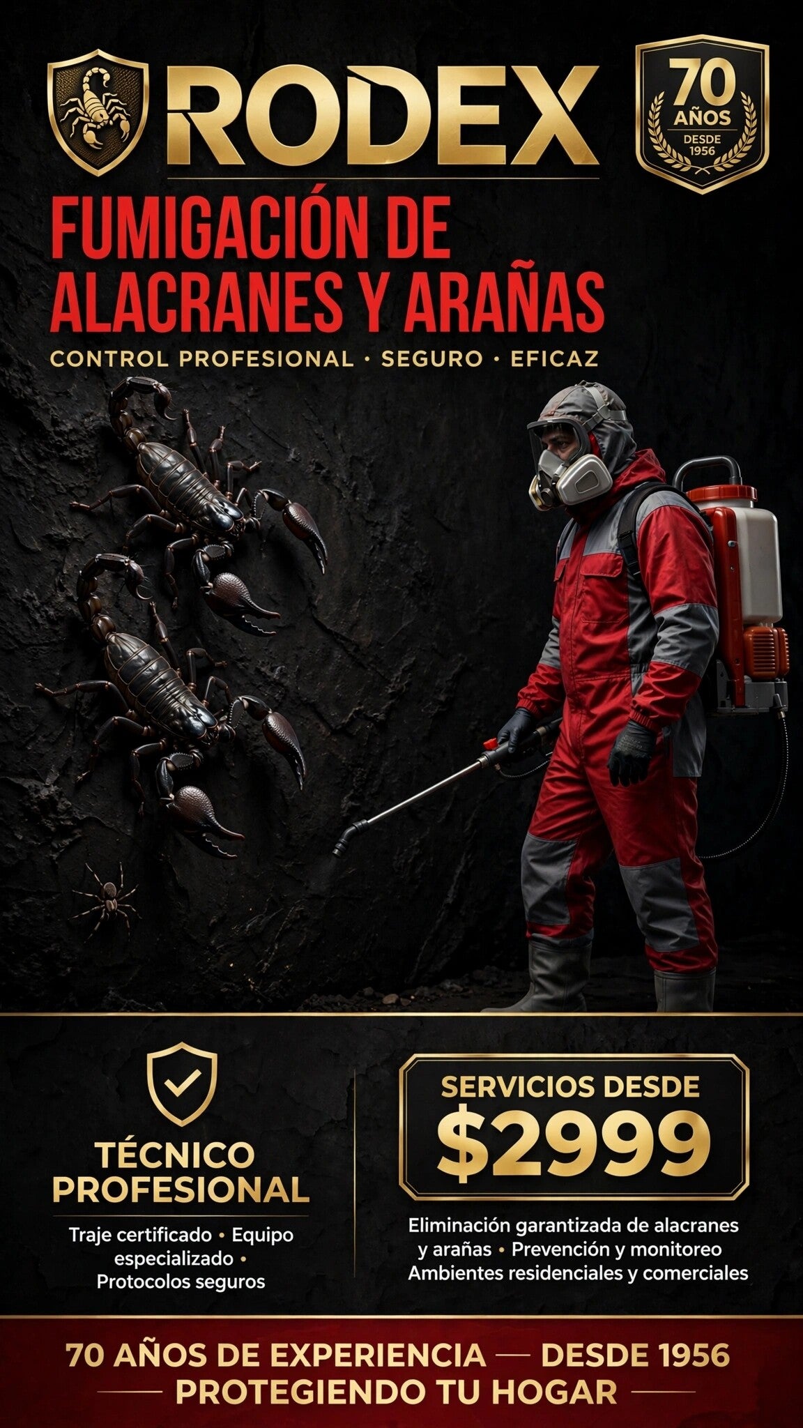 Fumigación de alacranes y arañas en Pedregal Control profesional de alacranes y arañas Pedregal Servicio de fumigación contra alacranes Pedregal Fumigación especializada contra arañas en Pedregal Eliminar alacranes y arañas del Pedregal Control de plagas 