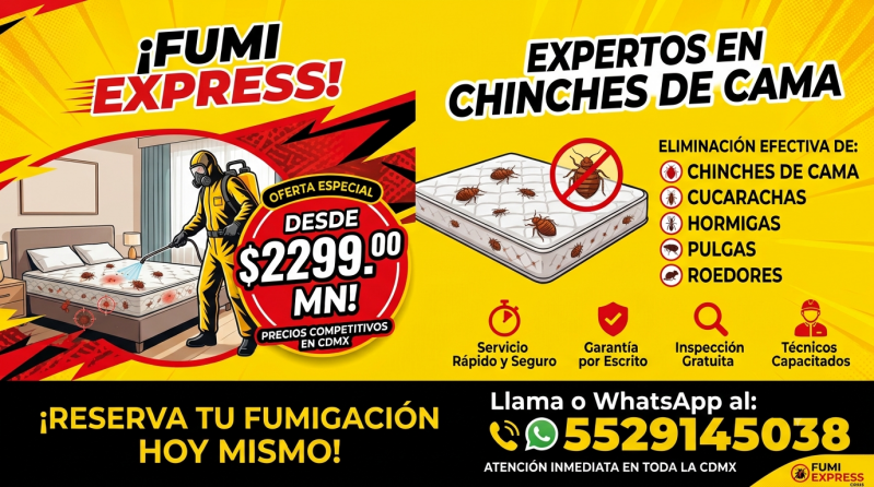 fumigación de chinches, control de plagas, exterminio de chinches, fumigación profesional, eliminación de plagas, fumigación residencial, servicio de fumigación