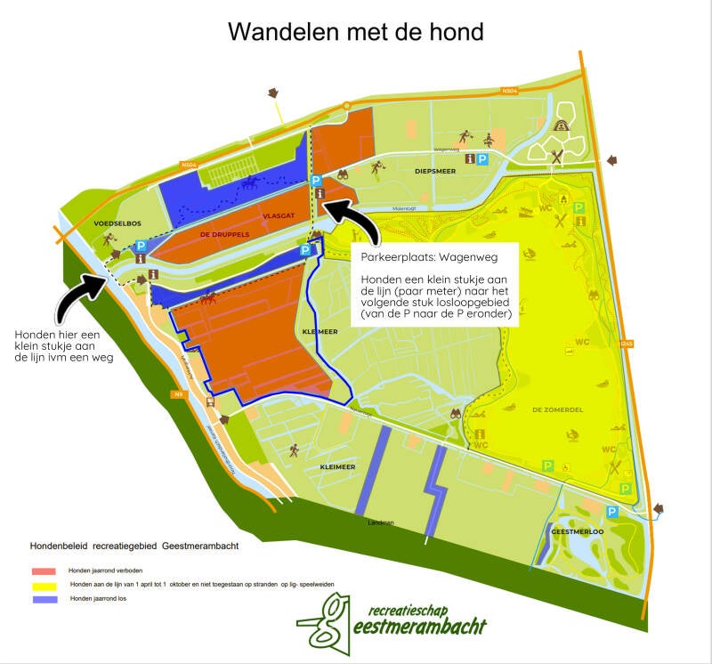 Kaart Hondenbeleid Geestmerambacht Noord-Holland Hondenspeelotheek Spelen met Honden Heerhugowaard