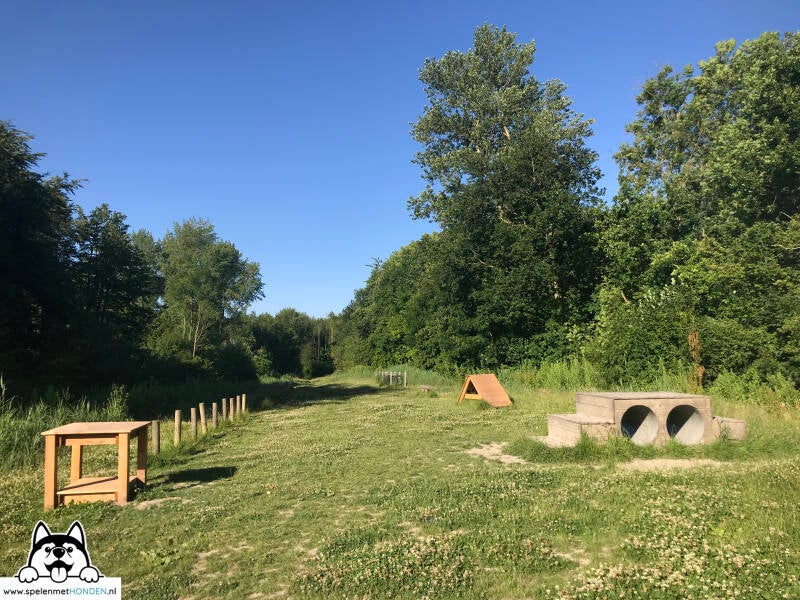 Losloopgebied Waarderhout Heerhugowaard Noord-Holland. Door Hondenspeelotheek Spelen met Honden Heerhugowaard.