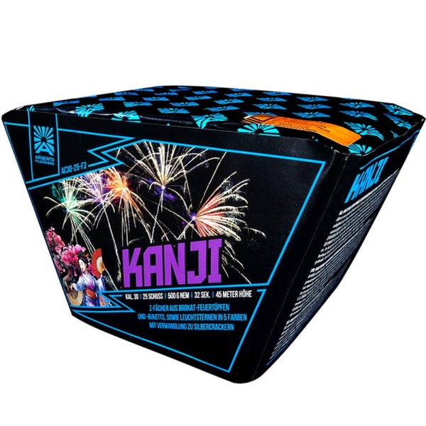 Kanji - Argento - 25 Schuss - Laufzeit 32 s - 500 g NEM - Durchmesser 30 mm