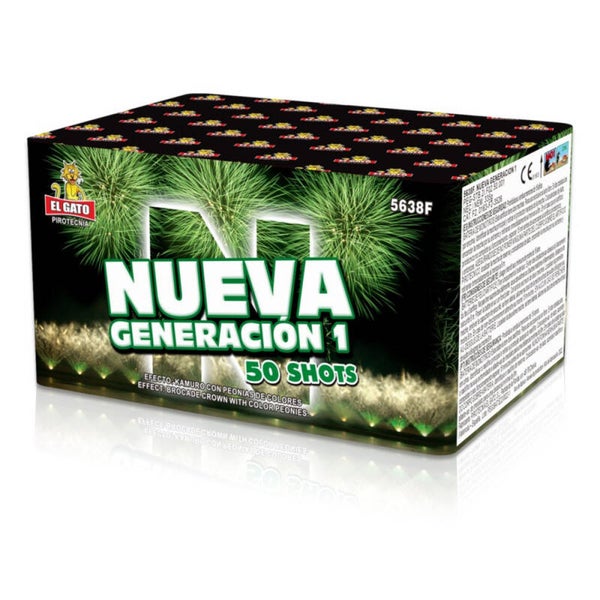 Nueva Generacion 1 - El Gato - 50 Schuss - Laufzeit 30 s - 335 g NEM - Durchmesser 20 mm