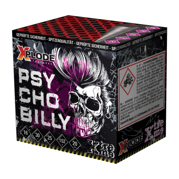 Psychobilly - Xplode - 48 Schuss - Laufzeit 12 s - 206 g NEM - Kaliber 17 mm