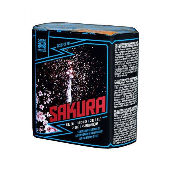 Sakura - Argento - 13 Schuss - Laufzeit 21 s - 260 g NEM - Durchmesser 30 mm