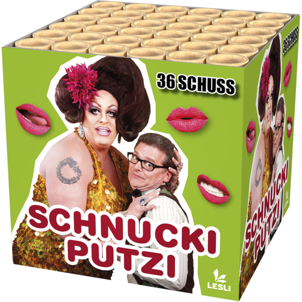 Schnuckiputzi - Lesli Promo Serie - 36 Schuss - Laufzeit 38 s - Satzgewicht 450 g NEM- Durchmesser 25 mm