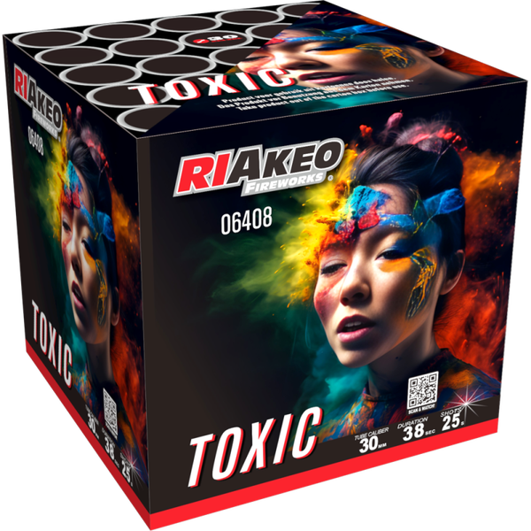 Toxic - Riakeo - 25 Schuss - Laufzeit 38 s - Satzgewicht  463 g NEM - Durchmesser 30 mm