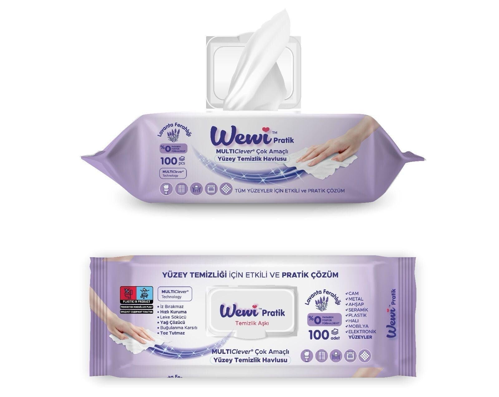 WEWI Reinigungstücher 03 lila 1 x 100 Stück