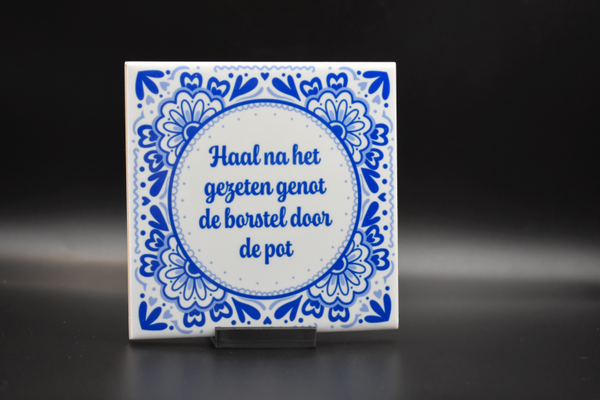 Tegeltje "Gezeten Genot"