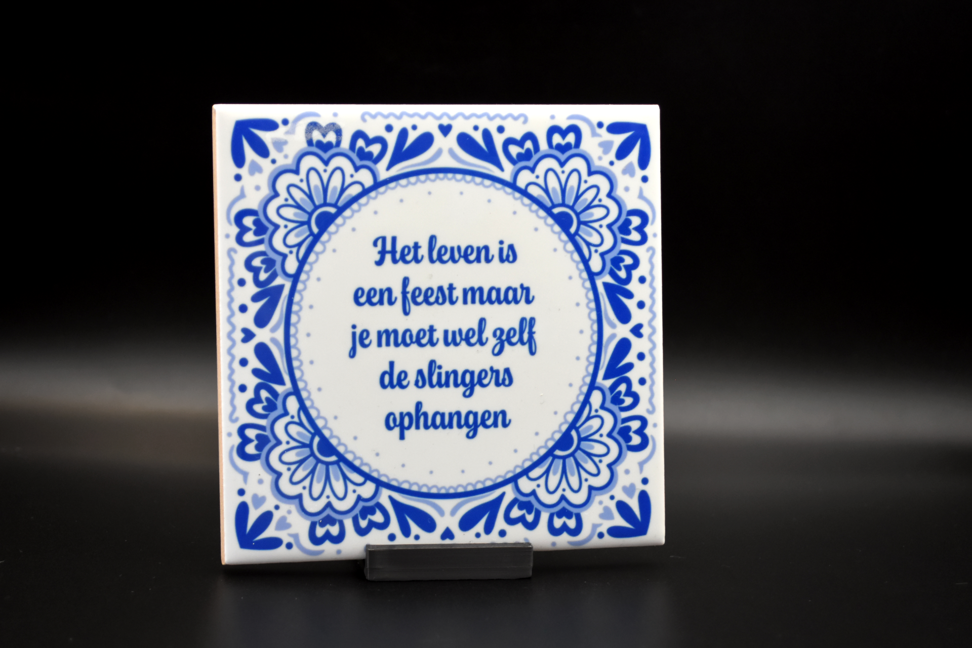 Tegeltje "Slingers ophangen"
