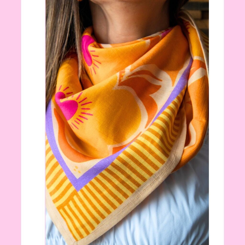 GRAND FOULARD POPY SAFRAN
