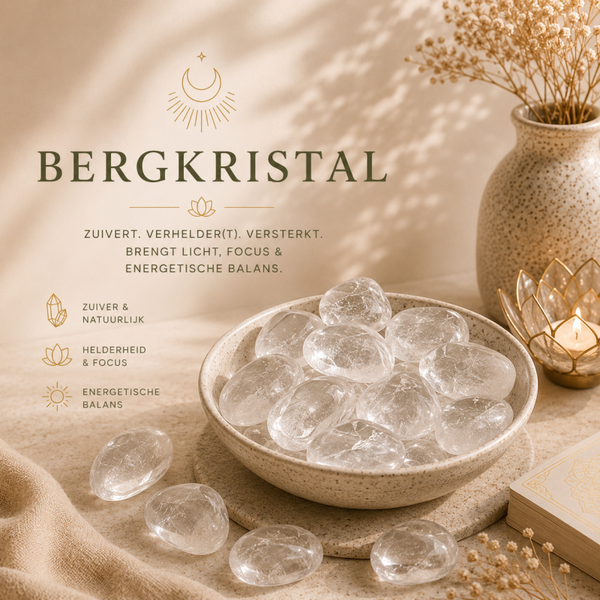 Bergkristal trommelsteen