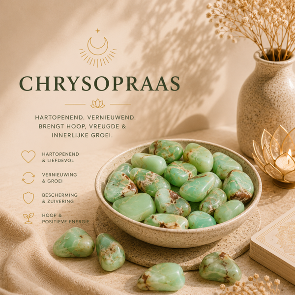 Chrysopraas trommelsteen