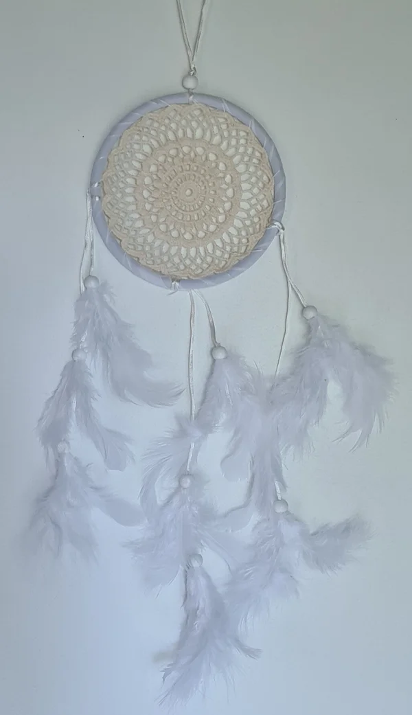 Dromenvanger gehaakt wit 11 cm