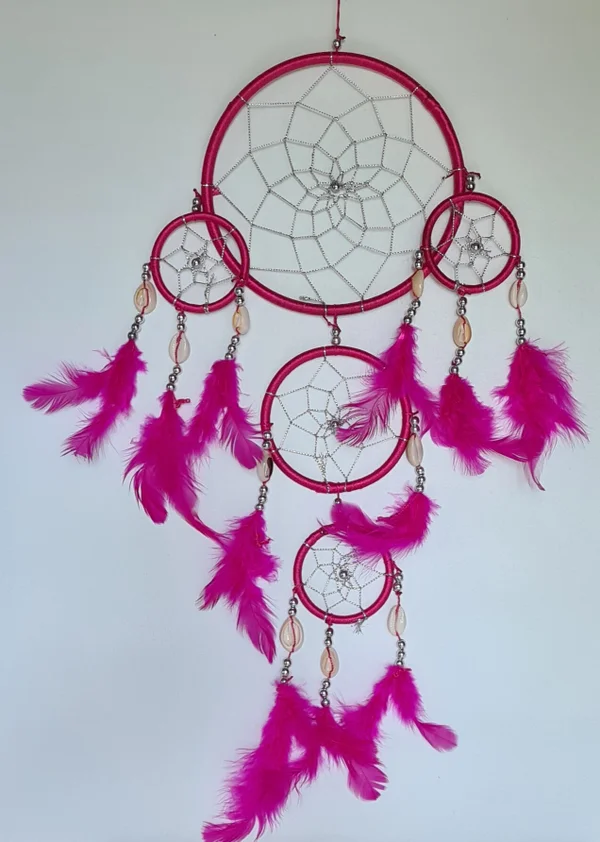 Dromenvanger schelpen 16 cm roze