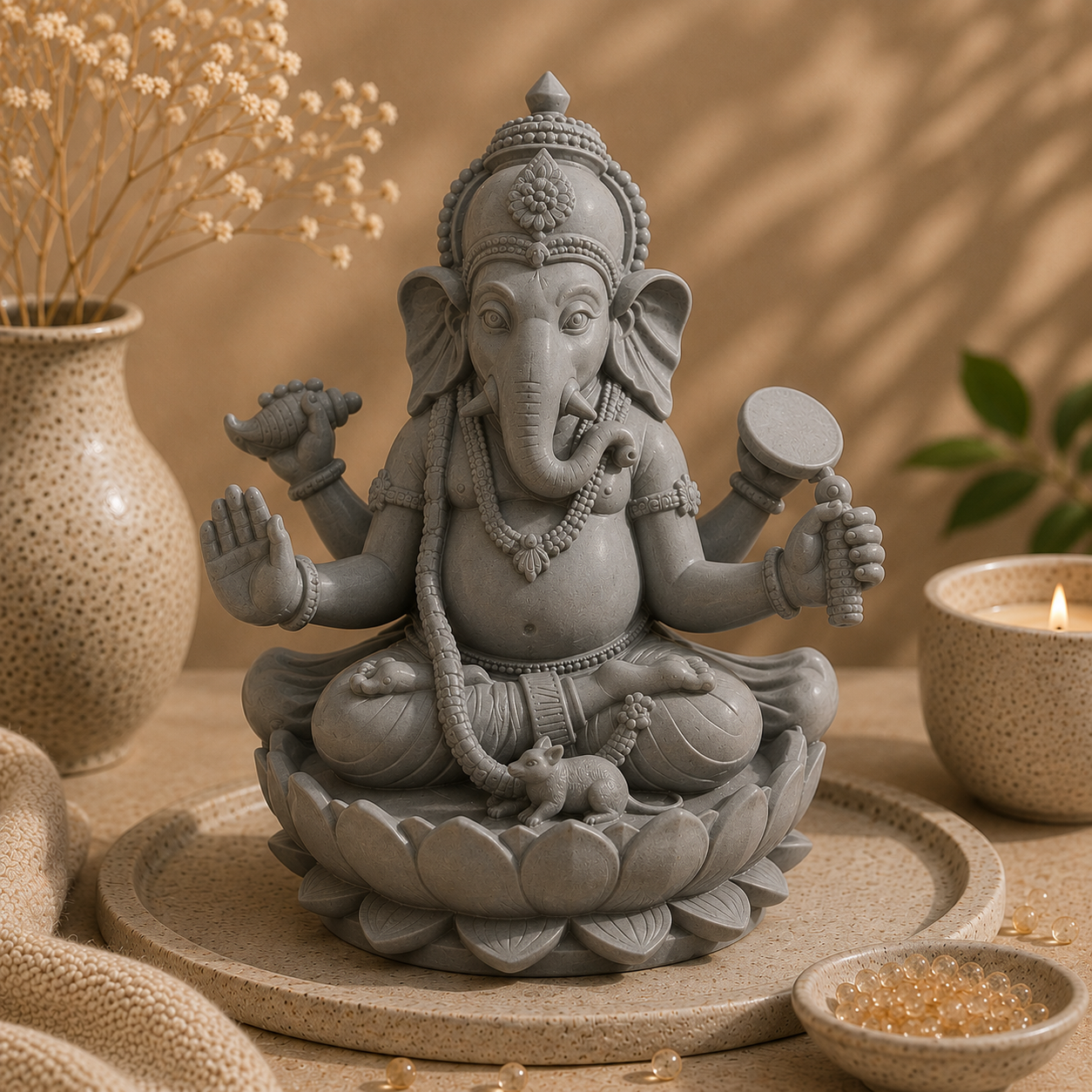 Ganesha op Lotusbloem
