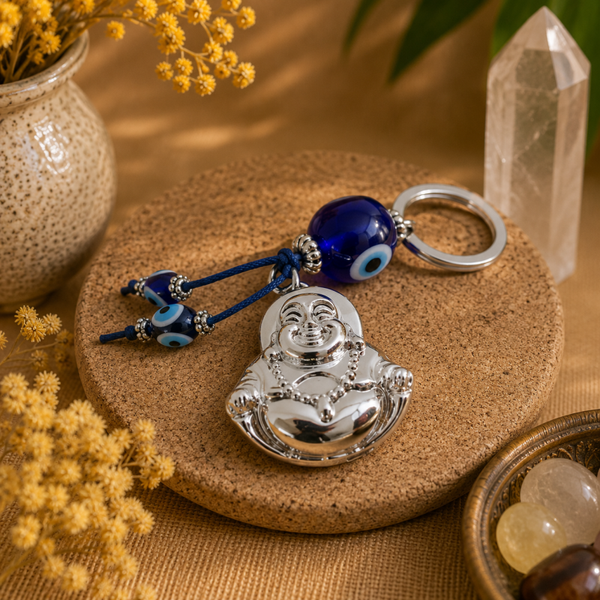 Lucky Buddha Sleutelhanger met Evil Eye