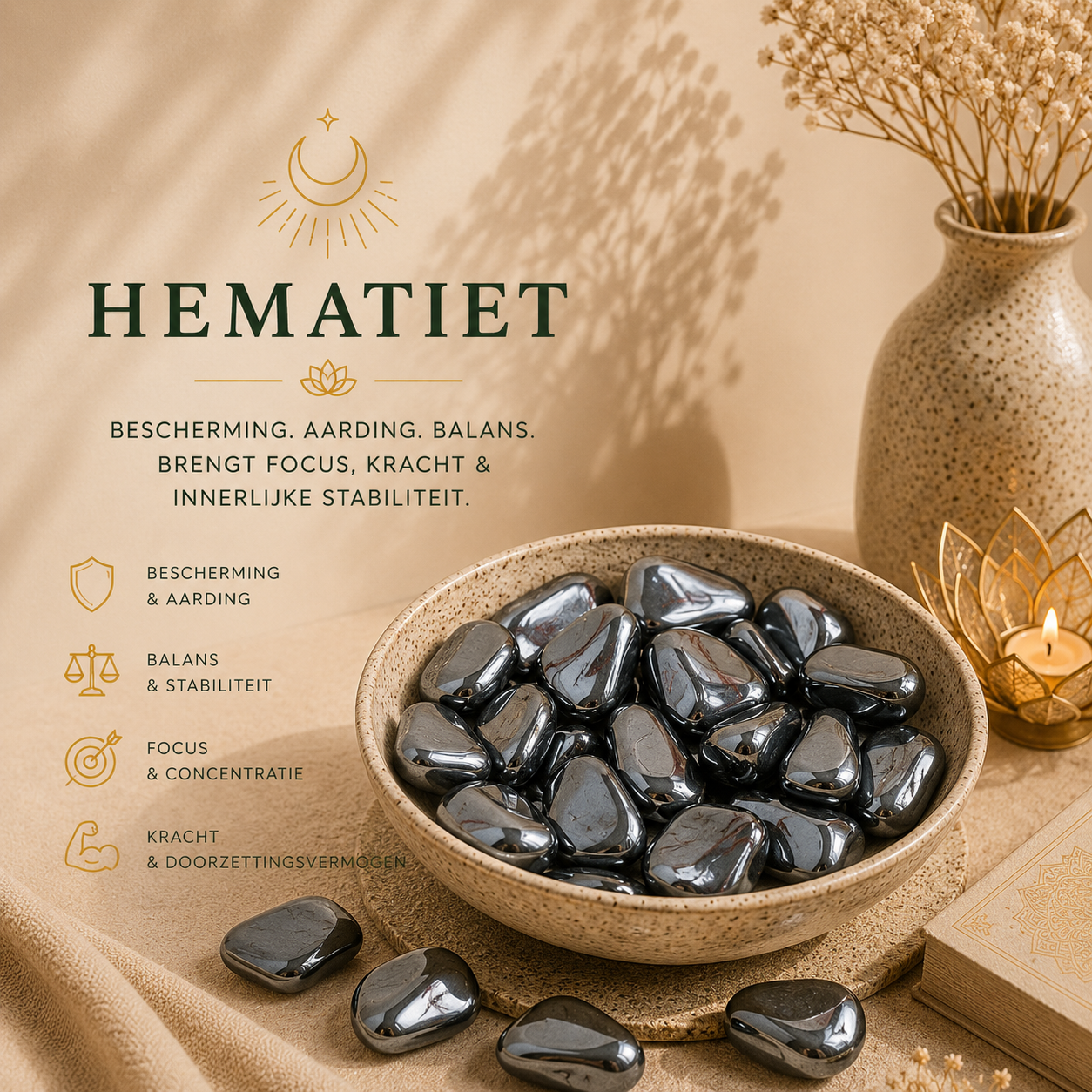 Hematiet trommelsteen