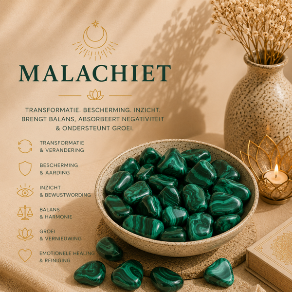 Malachiet trommelsteen