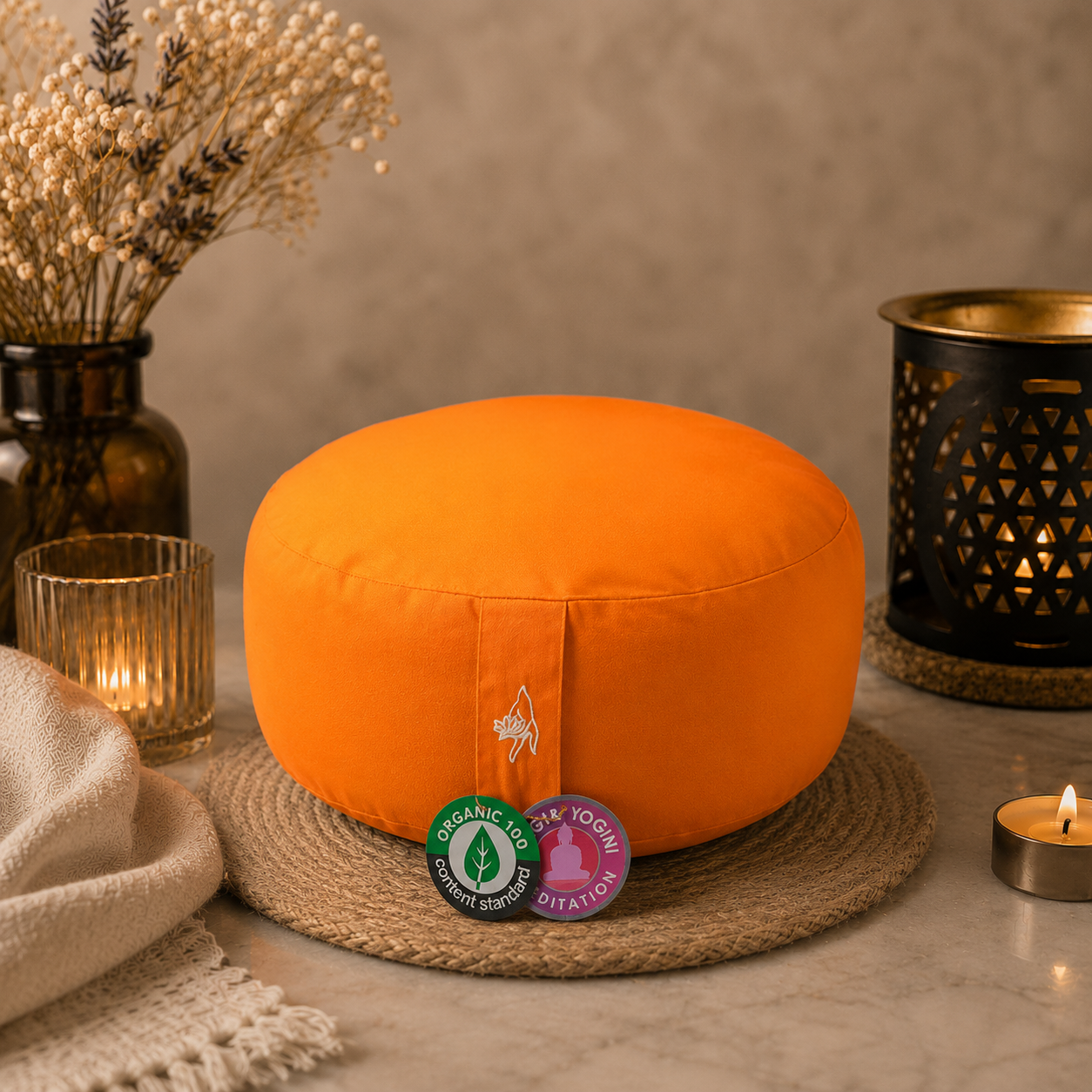Meditatiekussen Oranje