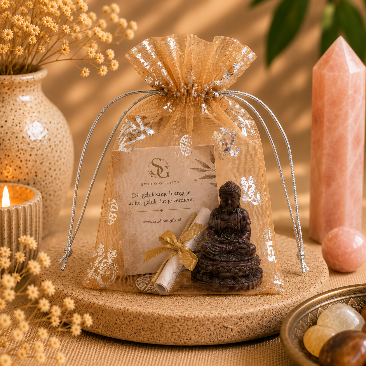 Zakje 'geluk' Meditatie Boeddha