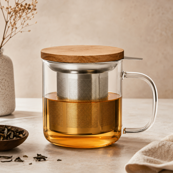 Thé Essence – Glazen Theemok met Infuser