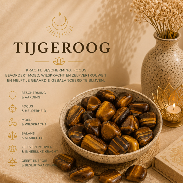 Tijgeroog trommelsteen