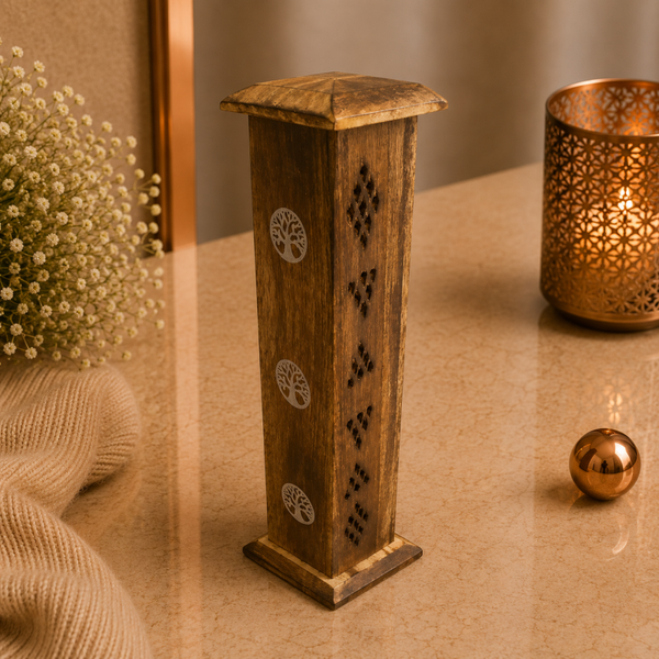 Houten Wierooktoren Boom de levens