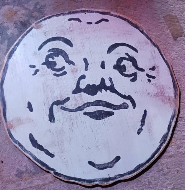 Vintage full moon cut out