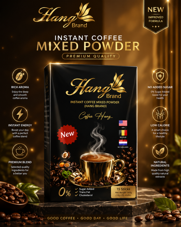 HANG Instant Coffee mix powder កាហ្វេសម្រករាង ហង្ស 15 pieces