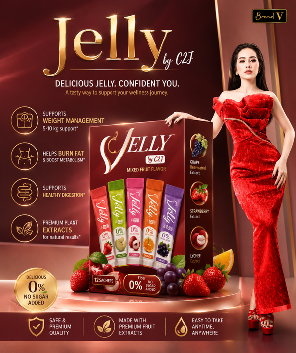 V Jelly Fiber Mix Fruit G21 ចាហួយសម្រកគីឡូ អែនជី 12 piece