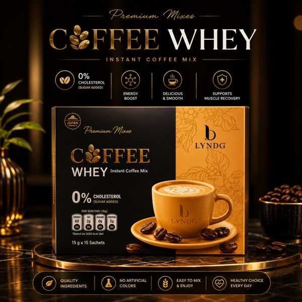 Lyndo Coffee whey instant coffee mix កាហ្វសម្រករាង លីនដូ 15 piece