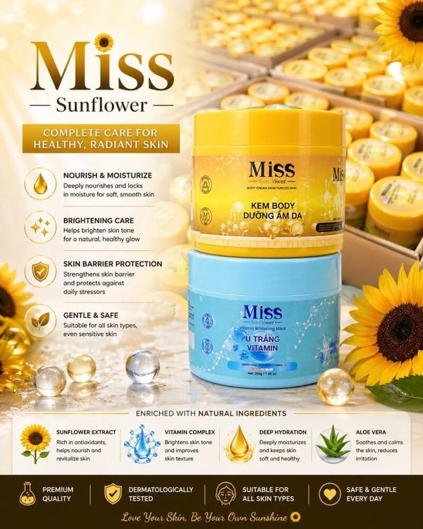 Miss Sunflower VIP Gluta សេរ៉ូមព្រិល នឹង វិតាមិន ស្បែកសរ