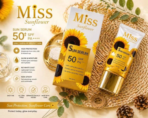 Miss Sunflower SUN SERUM 50* SPF PA++++ UVA / UVB & IR PROTECTION 50ml