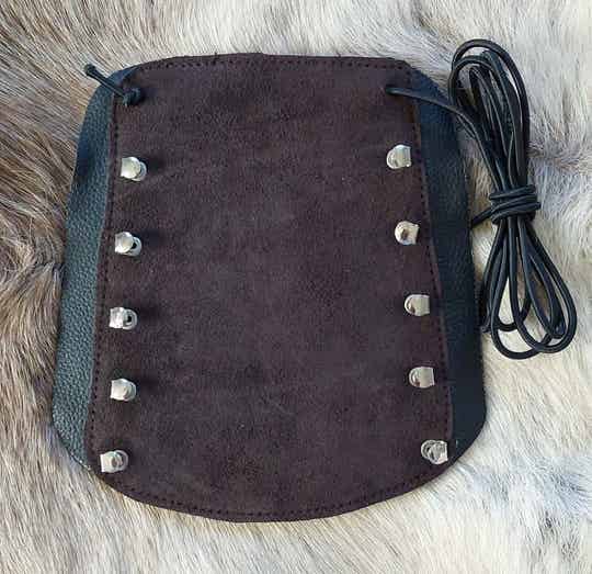 Armbeschermer Suede Bruin/Zwart leer