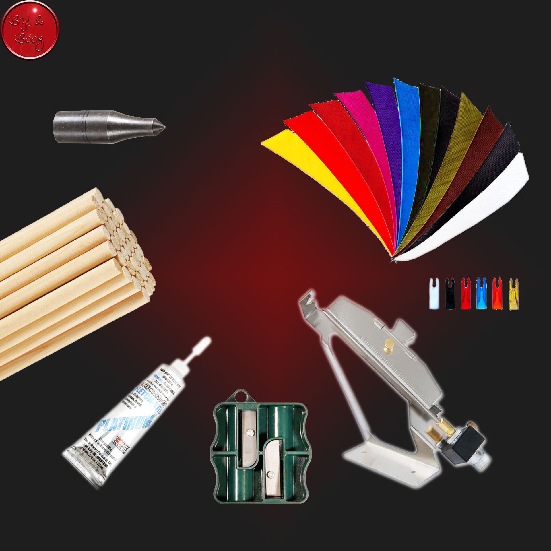 Pijlenplakset voor 6 pijlen