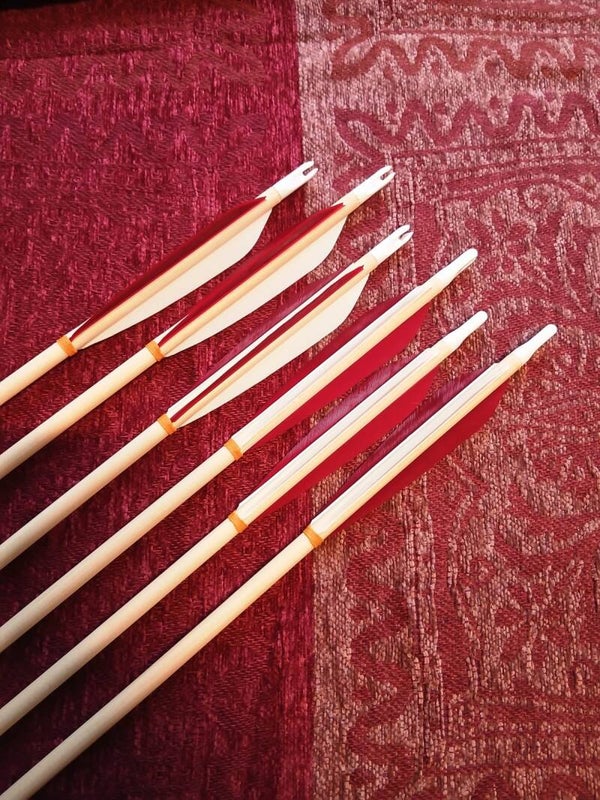 Turkse Pijlen 5" wit-rood, 11/32, set van 6