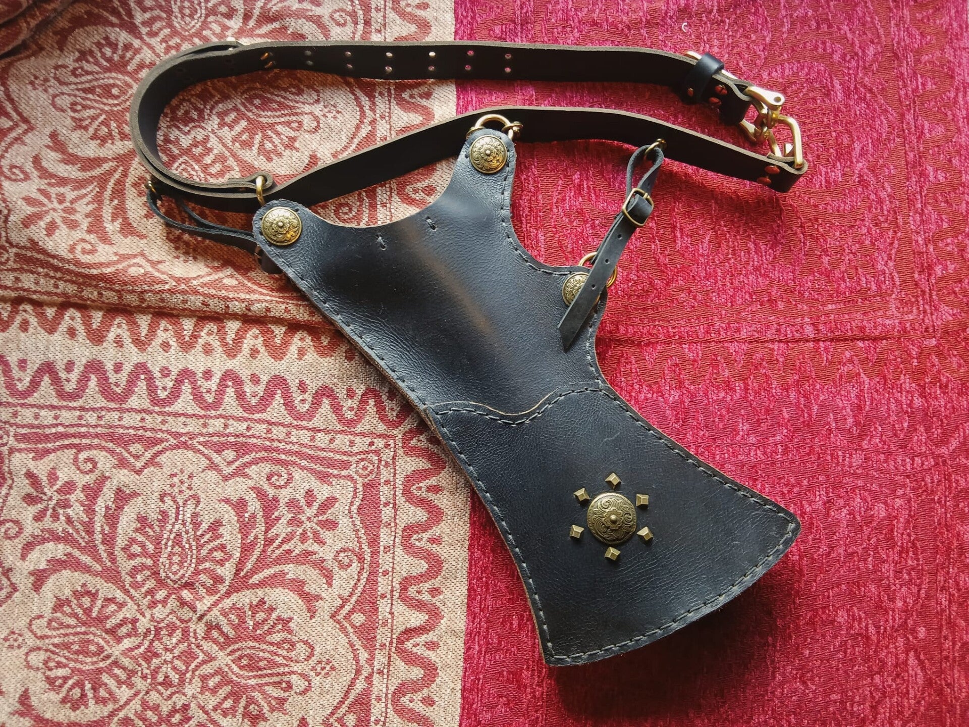 Ottomaanse/ Turkse pijlen quiver zwart leer