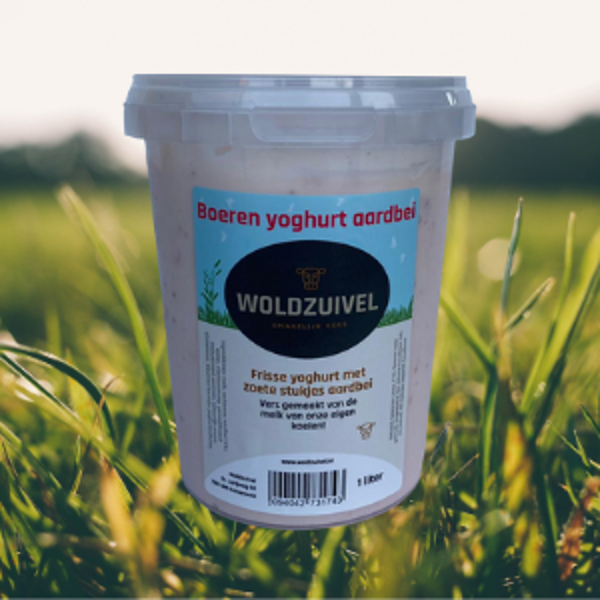 Boeren aardbeien yoghurt