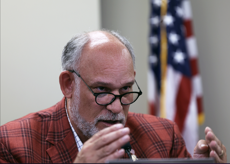 Sen. Matthew Deneen, R-Elizabethtown, discusses the need for water infrastructure during a committee hearing Wednesday. (Kentucky LRC Photo)