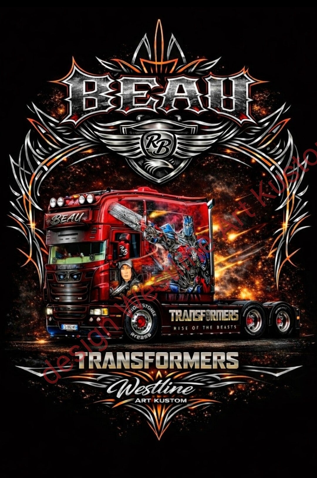 Tee shirt noir collection Beau Transformers