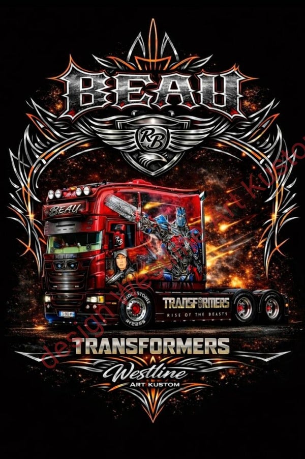 Tee shirt noir collection Beau Transformers