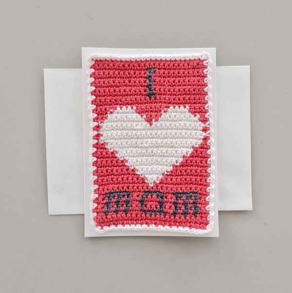 Wenskaart  “I ❤️ mam” Moederdag