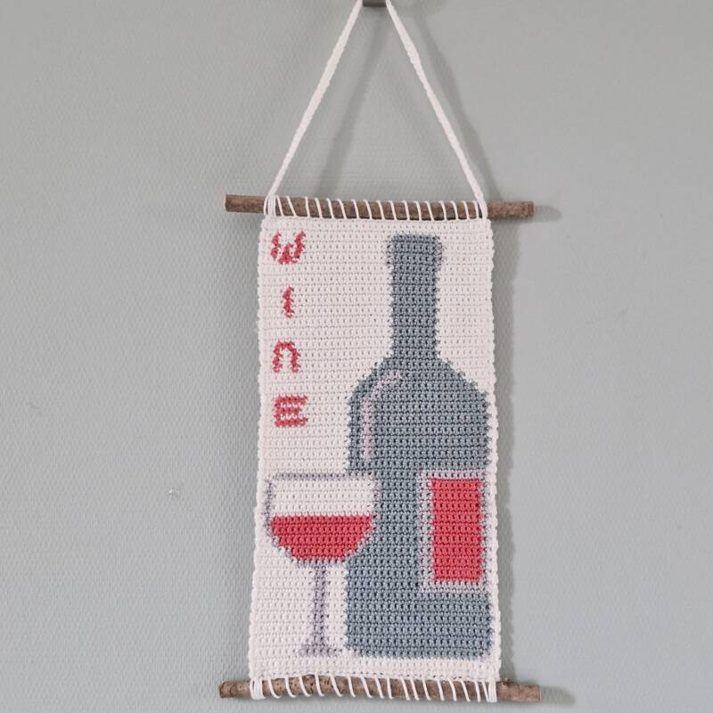 intarsia wandhanger haken