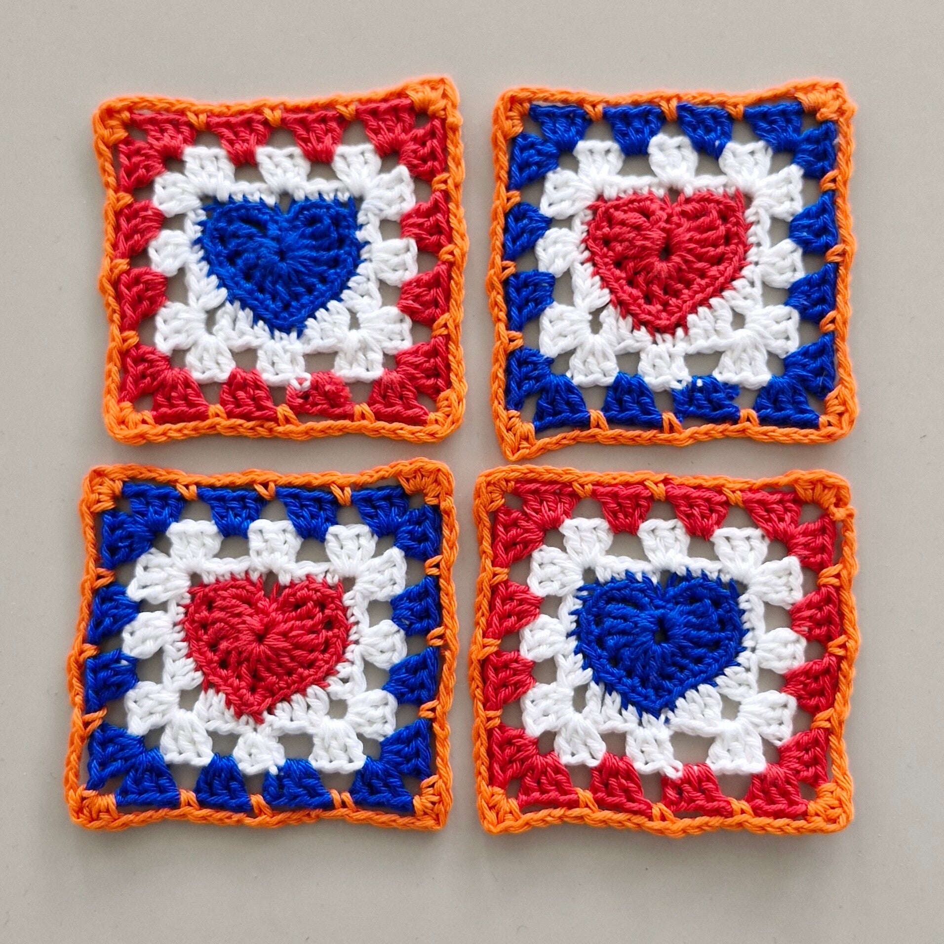 Haakpatroon Koningsdag onderzetter of vlag