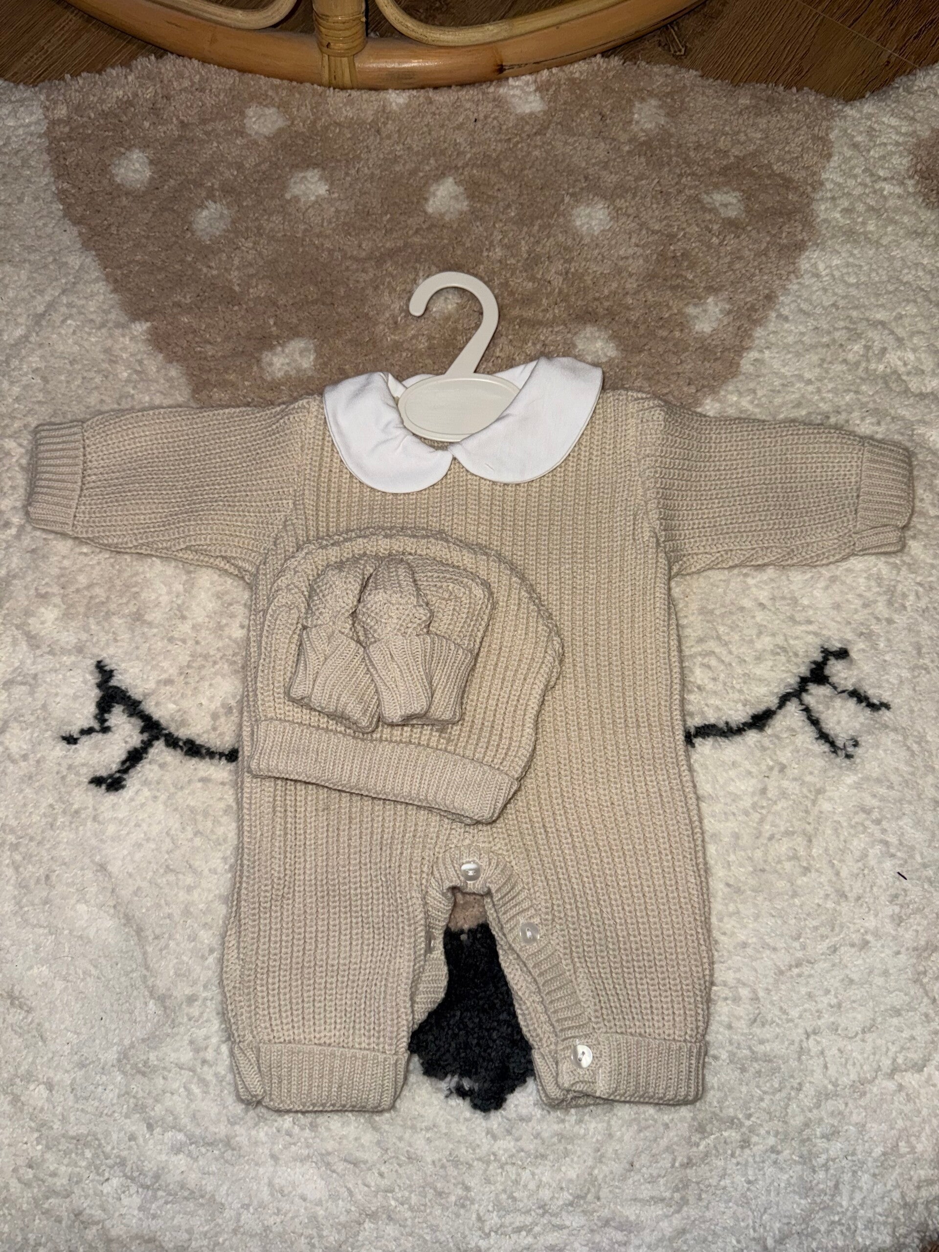 🤍 Ensemble bébé en maille – Élégance & douceur 🤍