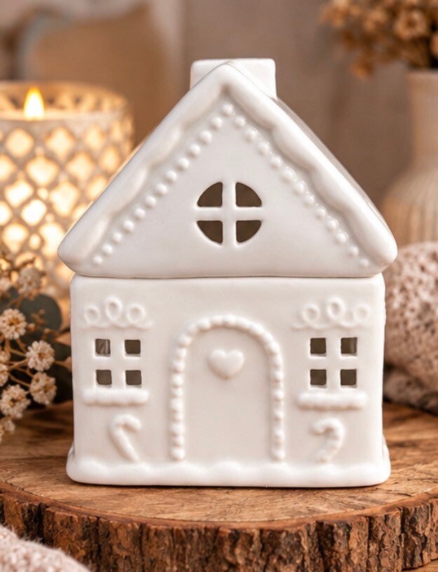 🏠 Brûle-parfum Maison de Noël