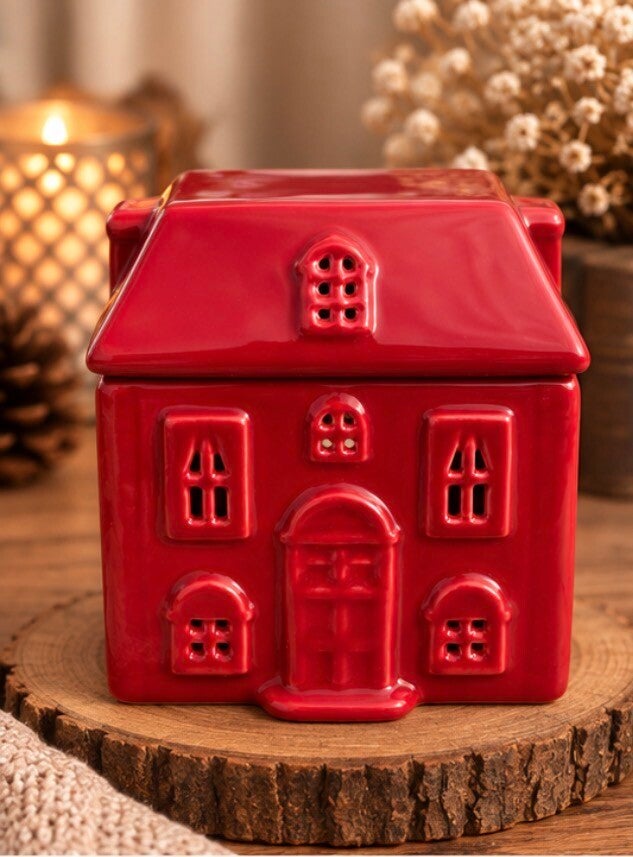 🏠 Brûle-parfum Maison rouge