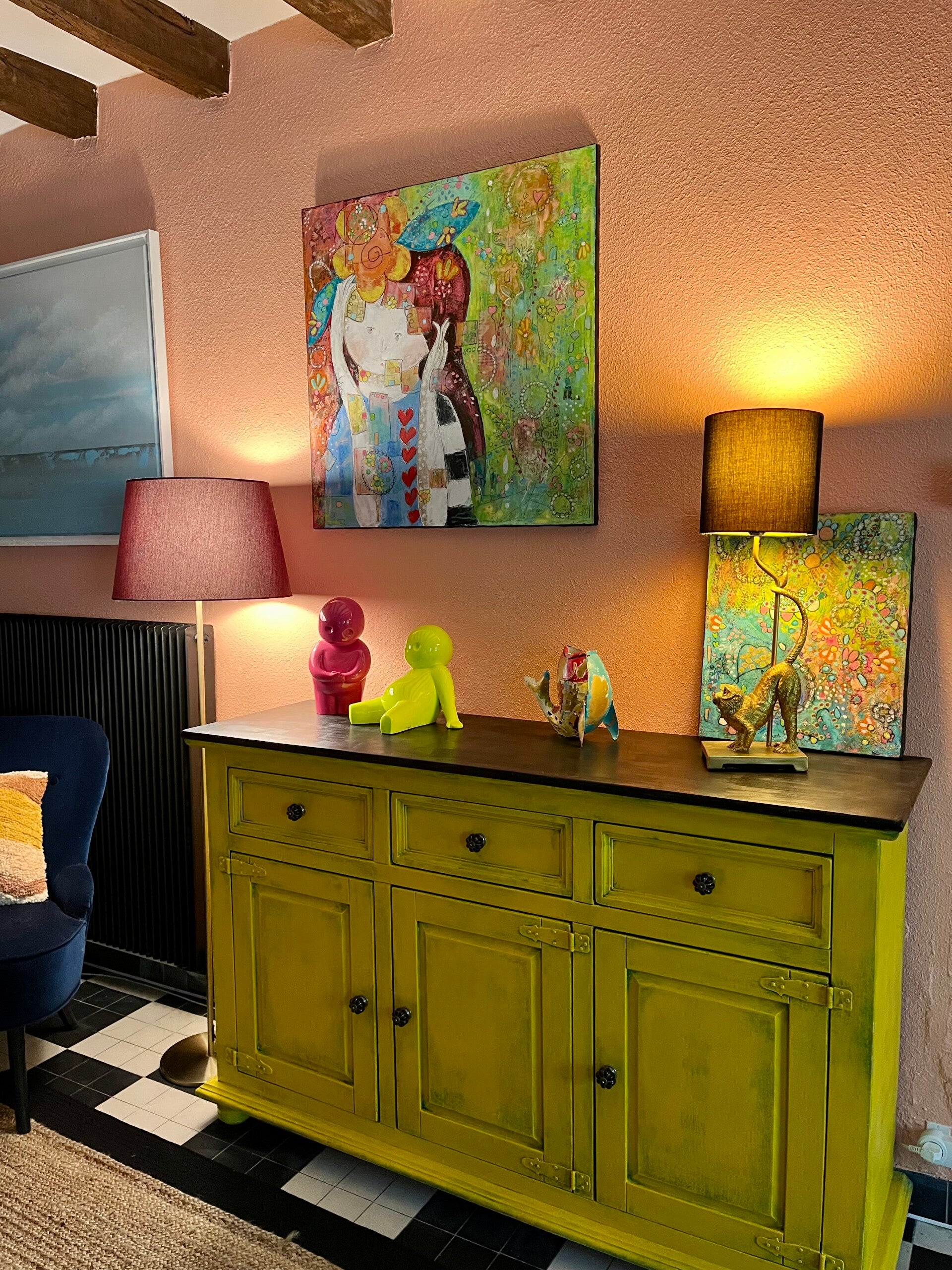 Harmoniser les couleurs : salon à Langeais