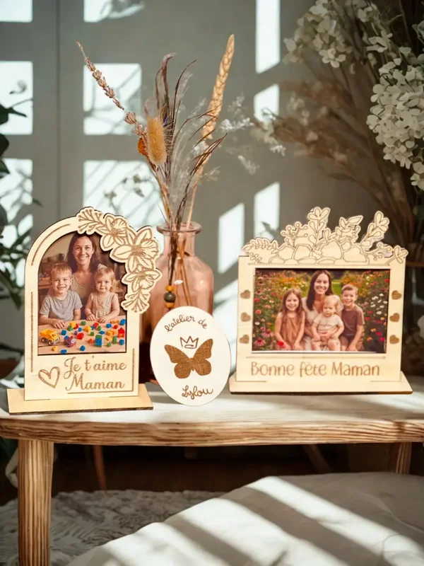 Cadre photo en bois personnalisé
